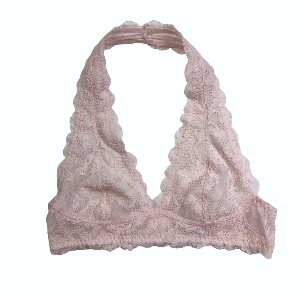 Free People Intimately Halter Lace Bralette Bra